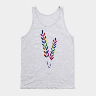 Simplistic Art of Leaves (Rainbow) Tank Top